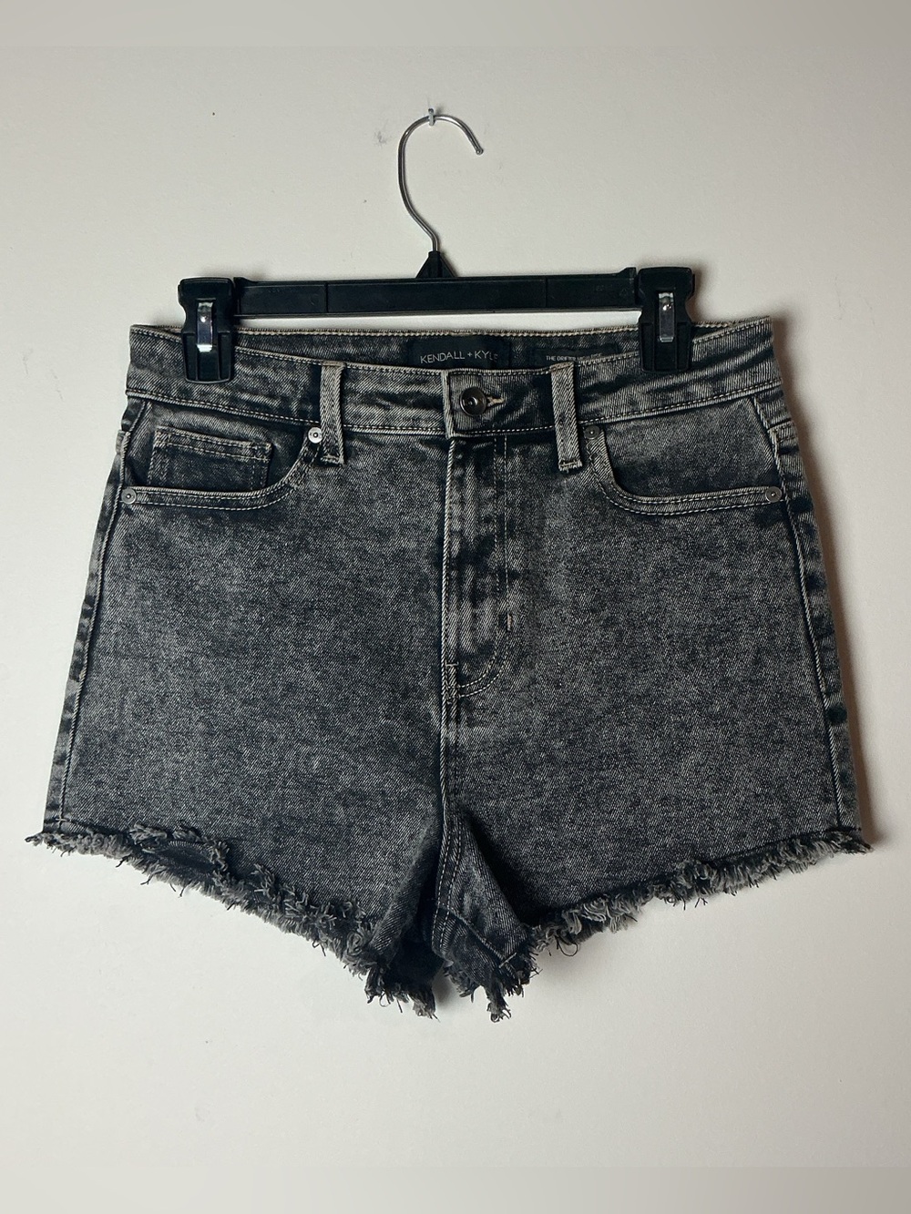 Kendall & Kylie The Drifter High-Rise Frayed Denim Shorts Size 7/28